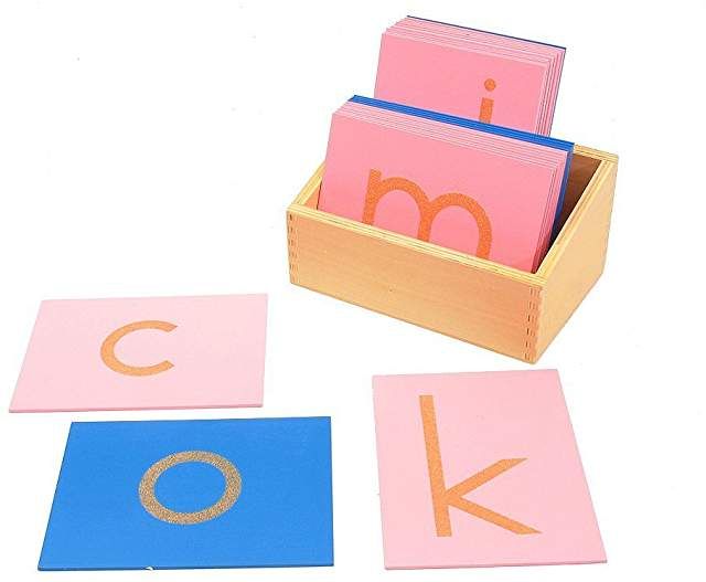 Montessori Sandpaper Small Letters Set – Wooden Lowercase Alphabets Learning Toy