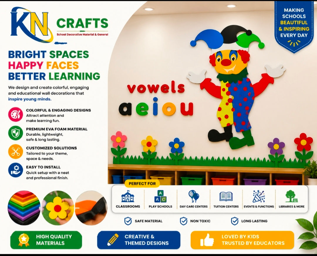 BRIGHT SPACES HAPPY FACES (EVA FOAM WALL DECOR)