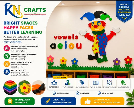 BRIGHT SPACES HAPPY FACES (EVA FOAM WALL DECOR)