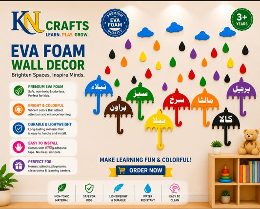 Colour Umbrella (EVA FOAM WALL DECOR)