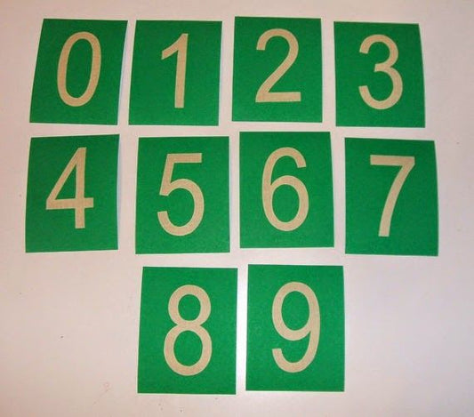Montessori Sandpaper Numbers Set (0-9) – Wooden Math Tracing Cards with Storage Box