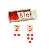 Montessori Wooden Cards and Counters Set – 1 to 10 Math & Even-Odd Learning Toy