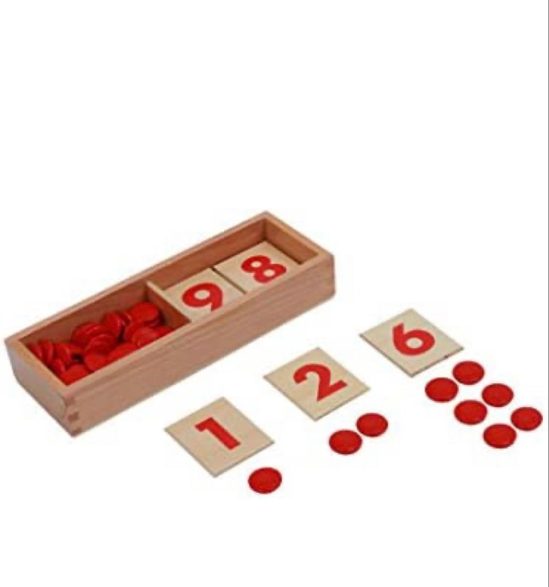 Montessori Wooden Cards and Counters Set – 1 to 10 Math & Even-Odd Learning Toy