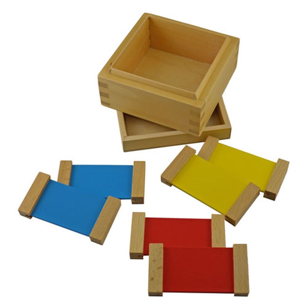 Montessori Wooden Color Tablets (Box 1) – Primary Colors Sensory Learning Toy