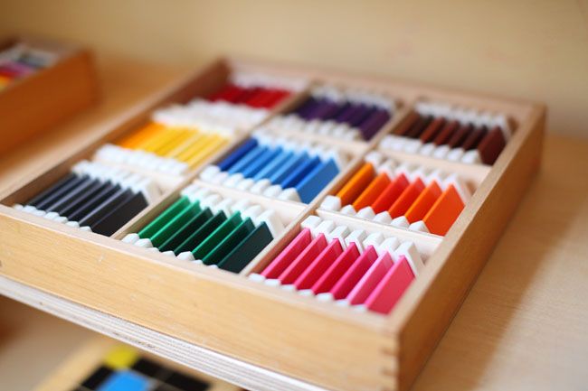 Montessori Wooden Color Tablets (Box 3) – 63 Pieces Color Grading & Shades Sensory Toy