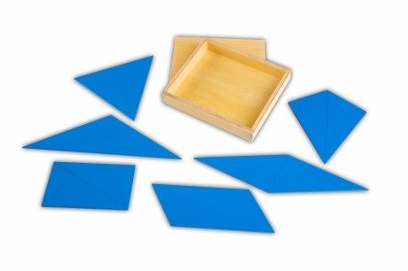Montessori Wooden Constructive Triangles (Blue Set) – Geometry & Shapes Educational Material