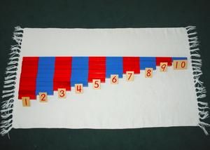 Montessori Wooden Number Rods Set – 10 Pieces Math & Counting Learning Material