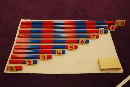 Montessori Wooden Number Rods Set – 10 Pieces Math & Counting Learning Material