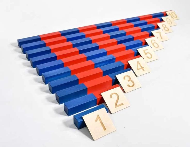 Montessori Wooden Number Rods Set – 10 Pieces Math & Counting Learning Material