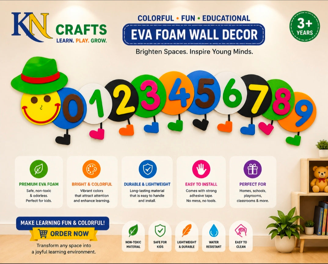 Counting caterpillar(Eva foam wall decor)