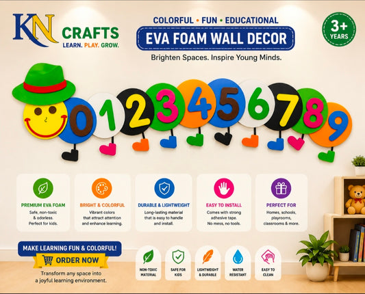 Counting caterpillar(Eva foam wall decor)