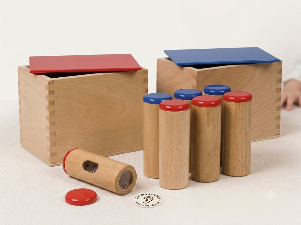 Sound Box in Wooden 2 Box & Cylinders